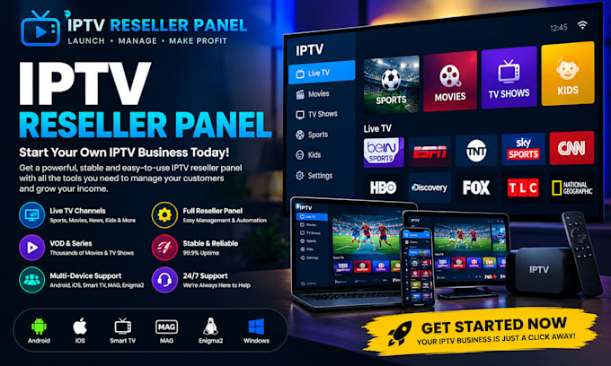 provide reseller panel, ott panel, strong8k, dream4k, lion ott, mega ott