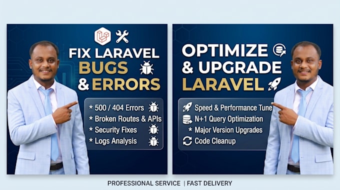 fix laravel bugs, optimize performance, or upgrade your laravel app