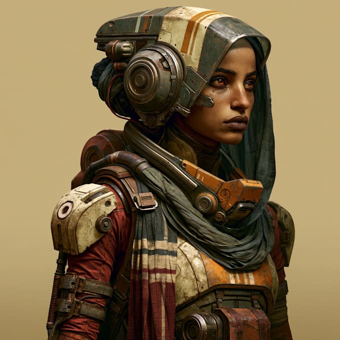 sci fi character illustration or sci fi character