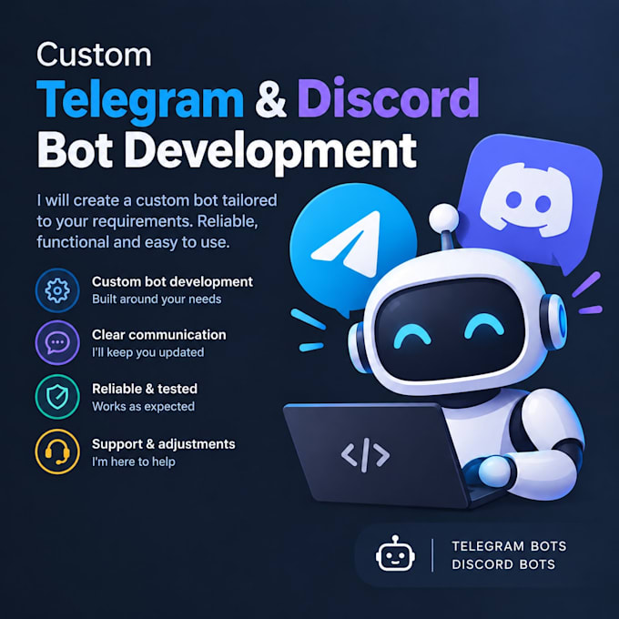 create a bot on telegram or discord