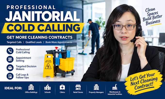 janitorial cold calling, cold calling for janitorial cleaning services