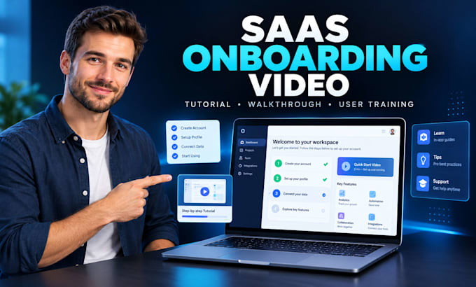 create saas onboarding video, software tutorial, product walkthrough video