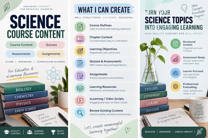 create engaging science content, quizzes and assessments