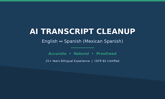 perfect and clean up your spanish ai transcriptions