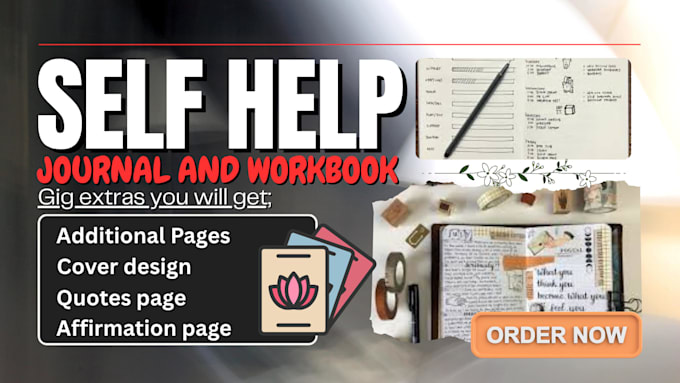 write self help ebook, journal and workbook, mental ebook, guided planner