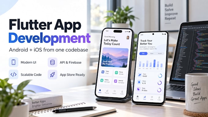 develop your flutter app with firebase and API