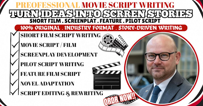 edit, proofread and format screenplay feature film script movie script editing