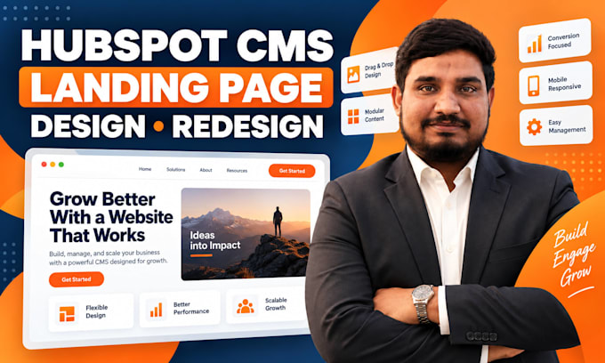 design or redesign your hubspot cms landing page