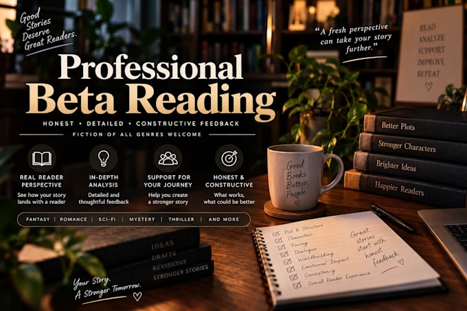 beta read your book and provide constructive feedback