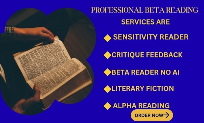 be your human alpha or beta reader for literary fiction critique