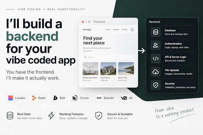 build a secure backend for your vibe coded app