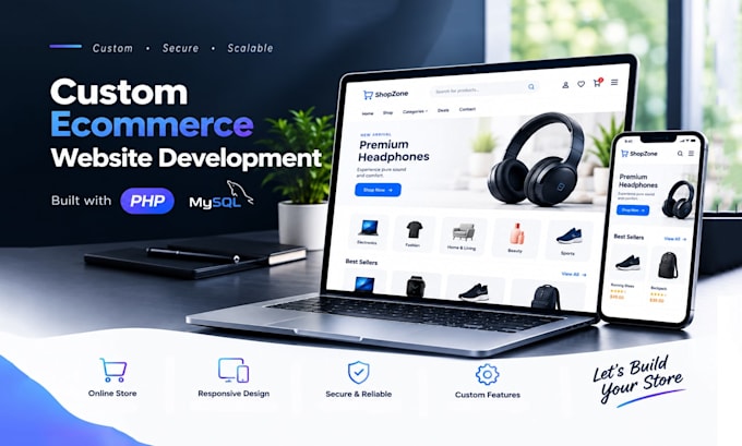 build a custom ecommerce website using PHP and mysql