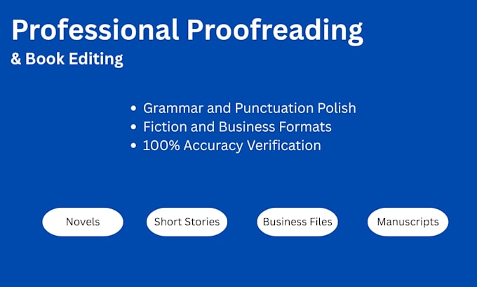 proofread and edit your book, novel, story, or document