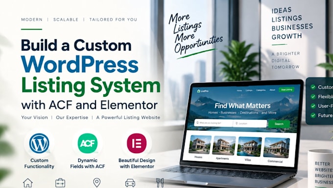 build a custom wordpress listing system with acf and elementor