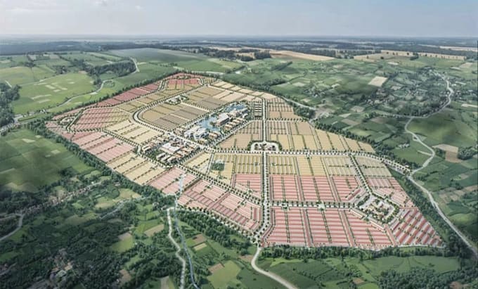 design residential township masterplan large scale site plan subdivision render