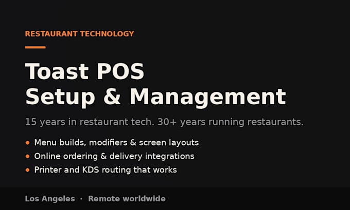 set up and manage toast pos for your restaurant