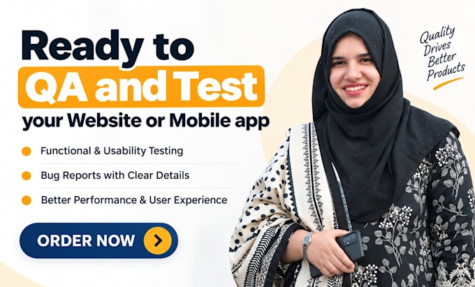 qa test and review website and app with UI UX and functionality testing