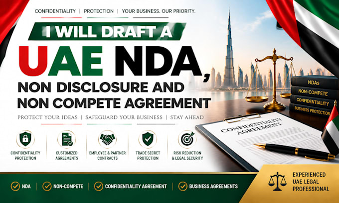 draft a uae nda non disclosure and non compete agreement