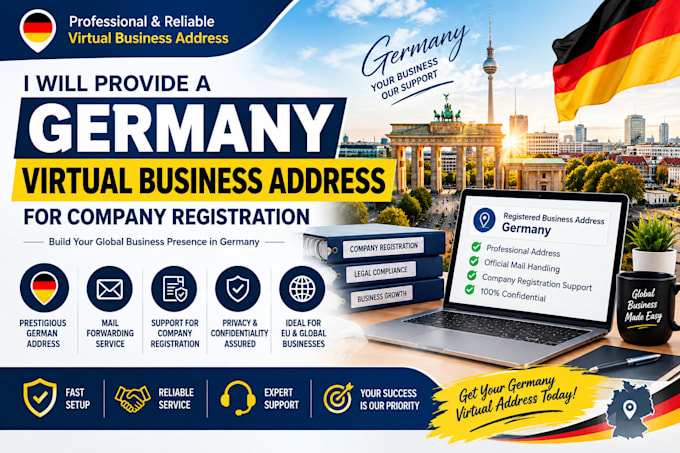 provide a germany virtual business address for company registration
