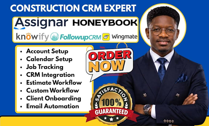 setup assignar knowify honeybook crm workflow automation followup wingmate