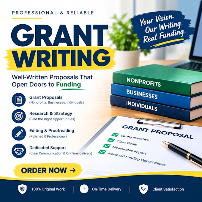 write grant proposals, grant applications and nonprofit