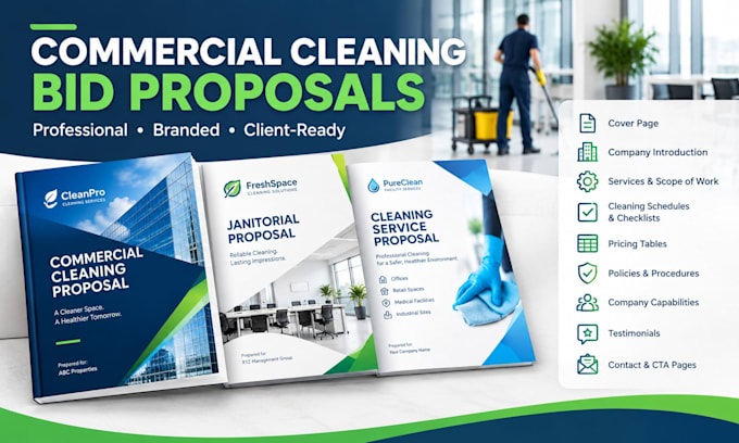 design a commercial cleaning bid proposal