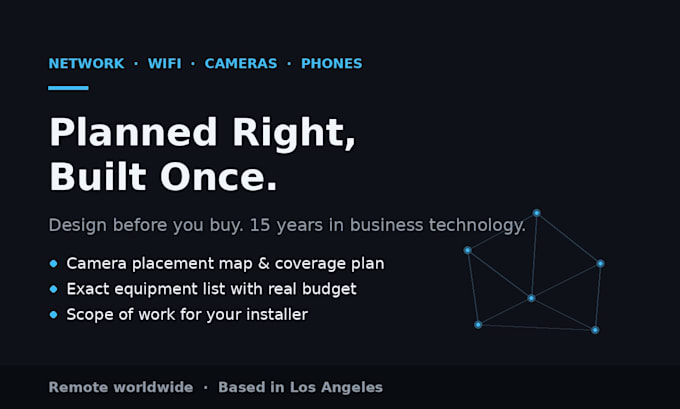 plan your business network, wifi, cameras and phone system