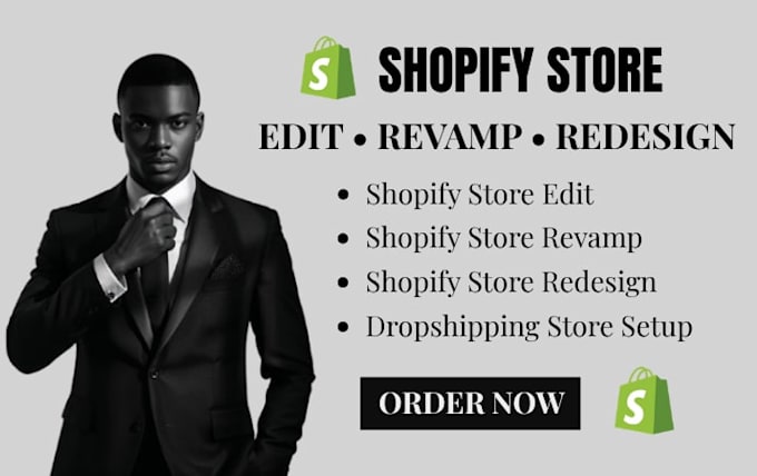 edit, revamp, redesign your shopify store or dropshipping shopify store