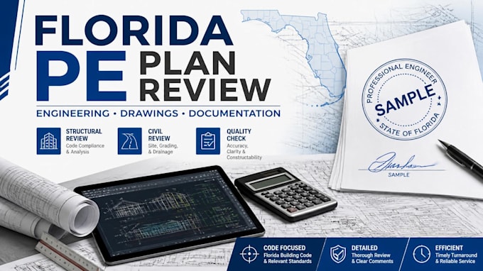 review and seal eligible florida engineering plans
