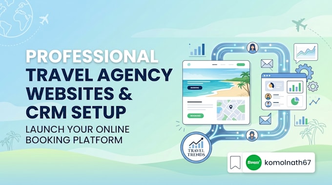 create a professional tour travel agency and CRM setup