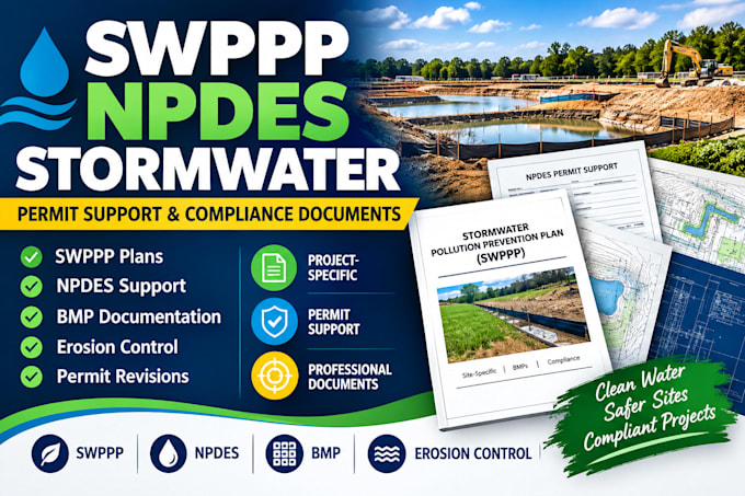 draft swppp plans, npdes permit and stormwater compliance documents