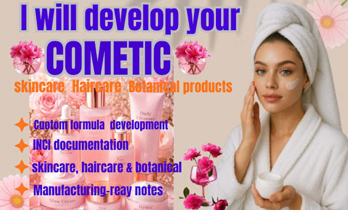 develop your formulas for cosmetic formulation, haircare, skincare, botanicals