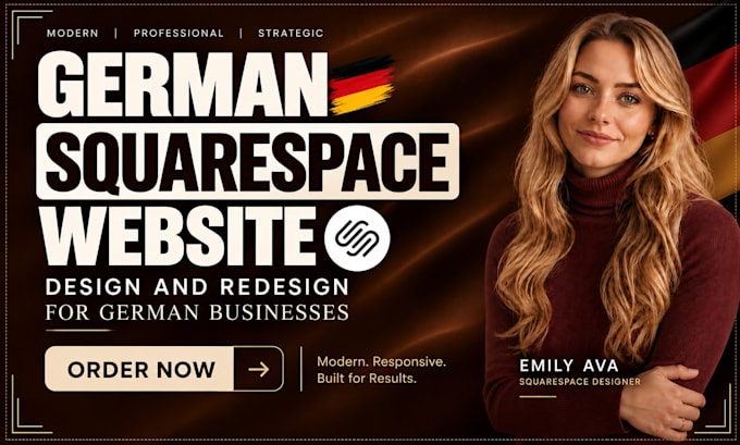 build german squarespace website or redesign german squarespace business website