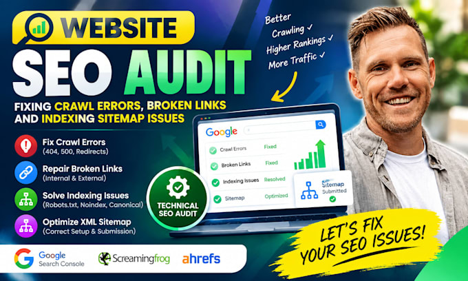 website seo audit fixing crawl errors broken links and indexing sitemap issues