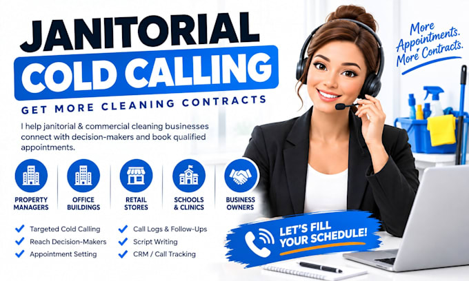 janitorial, roofing and solar cold calling with appointment setting