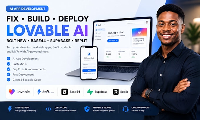 fix build deploy lovable ai bolt new base44 supabase replit saas mvp vibe coding