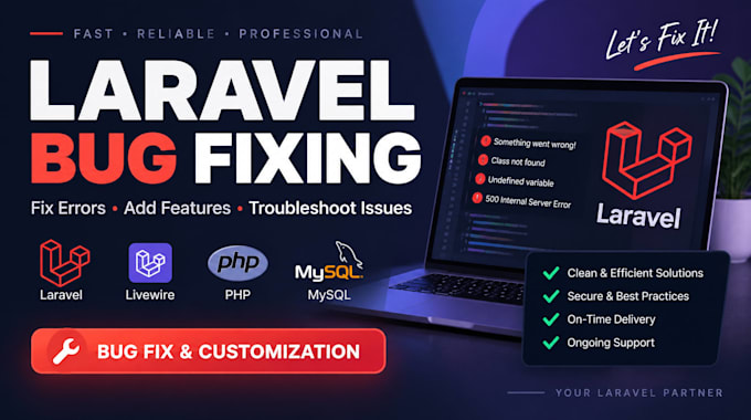 fix bugs and add features to your laravel application