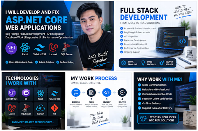fix asp net core bugs and develop web applications