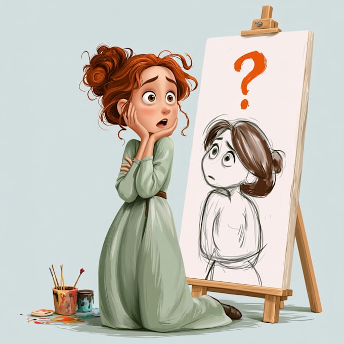 draw an illustration in disney pixar style