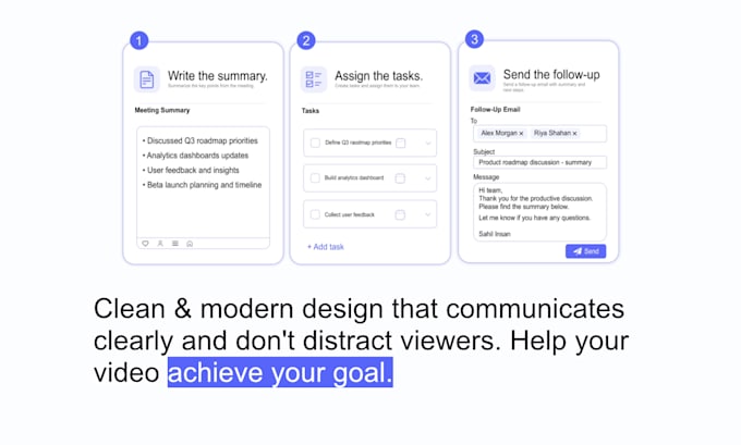 create saas motion graphics explainer video, demo video