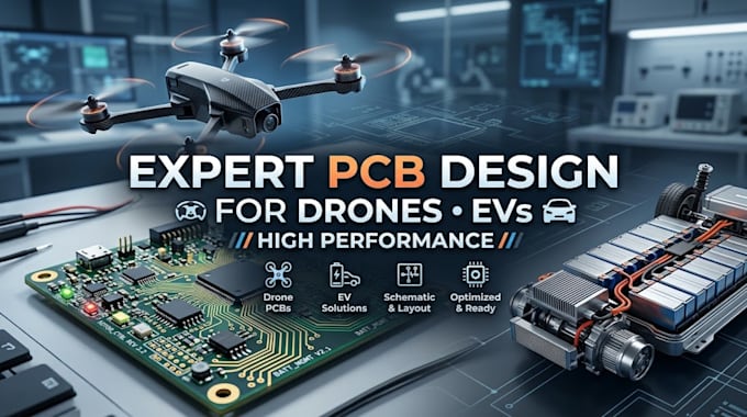 design pcb layout for drones, evs, medical and smart electronics