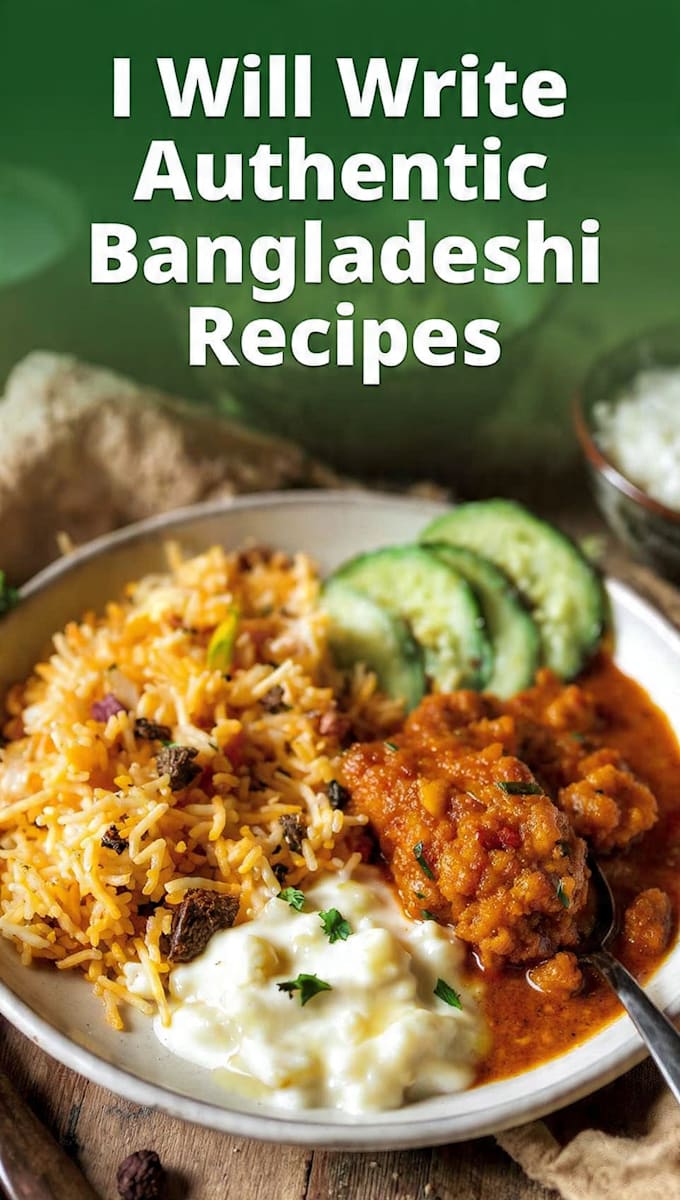 write 5 authentic bangladeshi recipes
