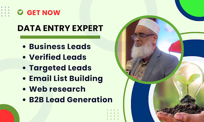 do targeted b2b lead generation, wed research, data entry