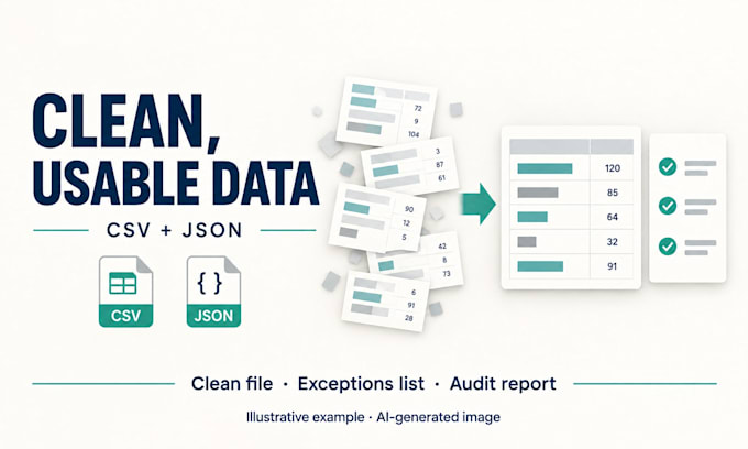 clean and validate your CSV or json data with an audit report