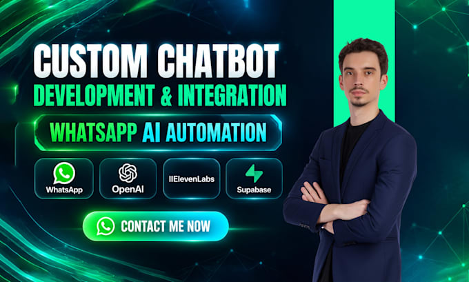 build custom ai chatbot, whatsapp ai chatbot and ai agent using whatsapp API