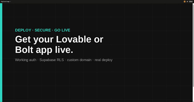 get your lovable or bolt app live with working auth and a custom domain