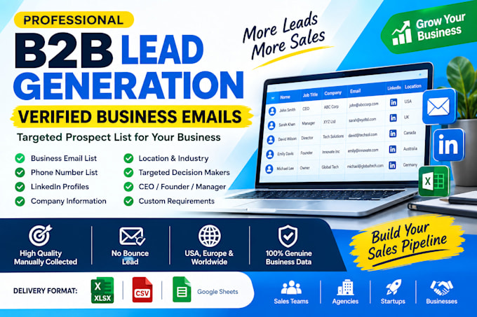 do linkedin lead generation and prospect list building