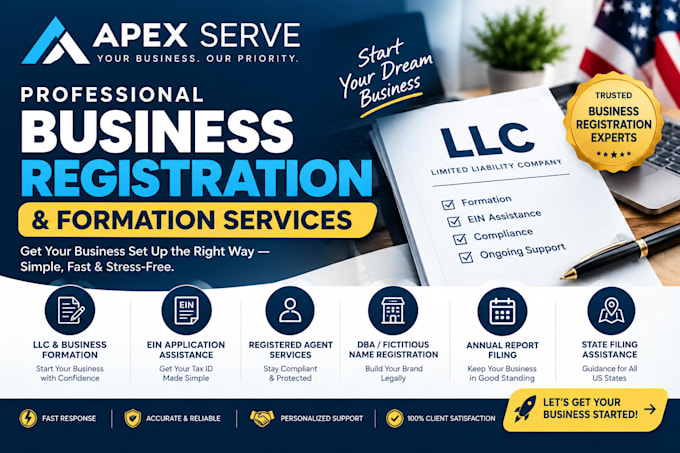 help you register your llc and start your US business