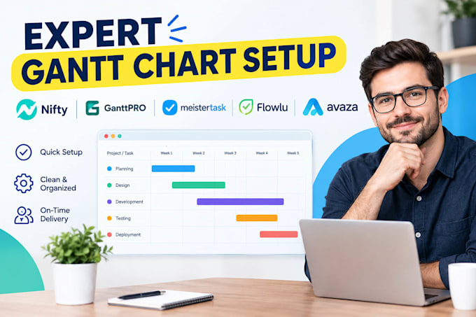 setup gantt chart nifty ganttpro  meistertask flowlu  avaza