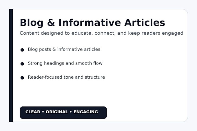 write SEO blog posts and engaging articles
